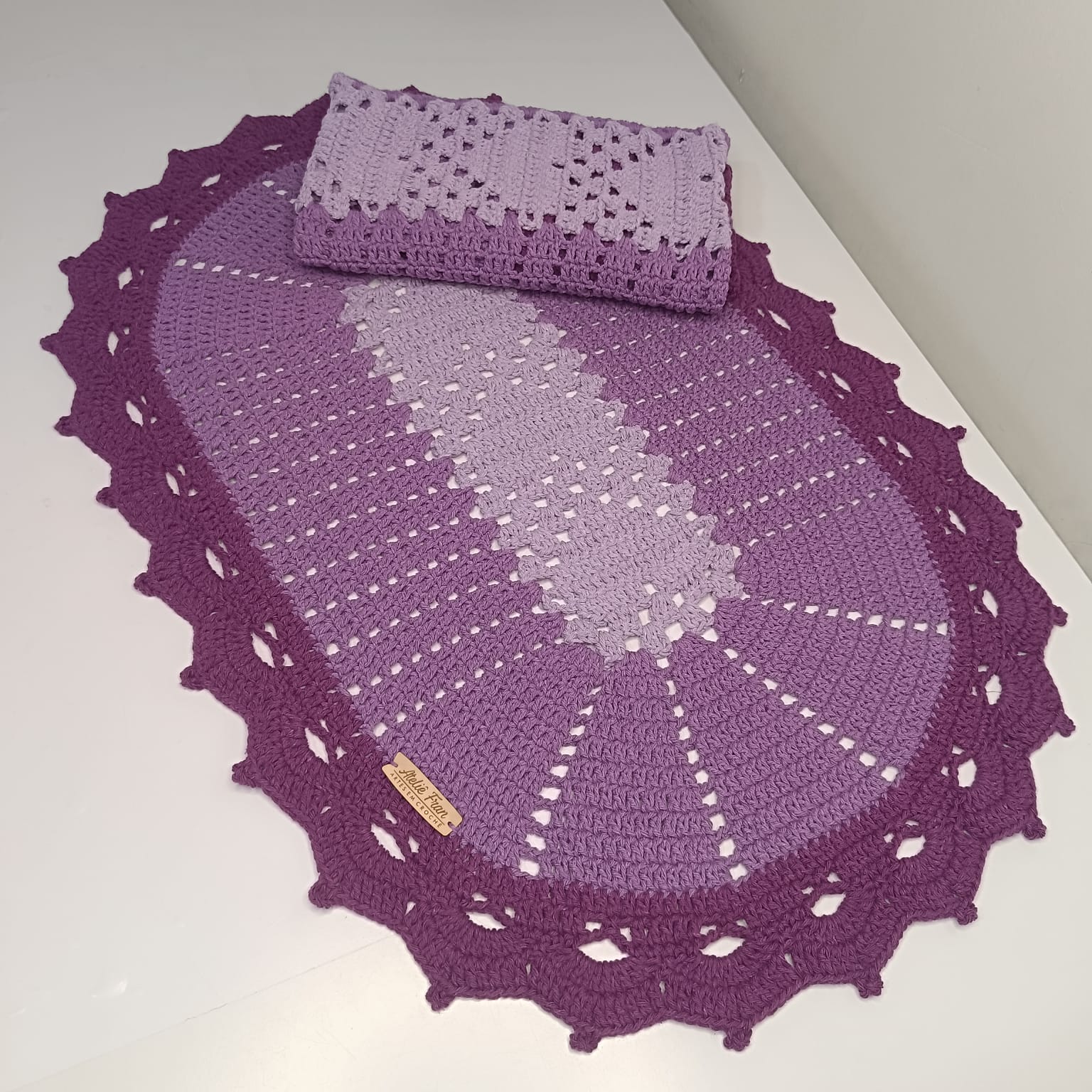 Jogo de Cozinha em Crochê - Lilás Claro e Escuro - Image 2