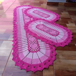 par de tapete rosa